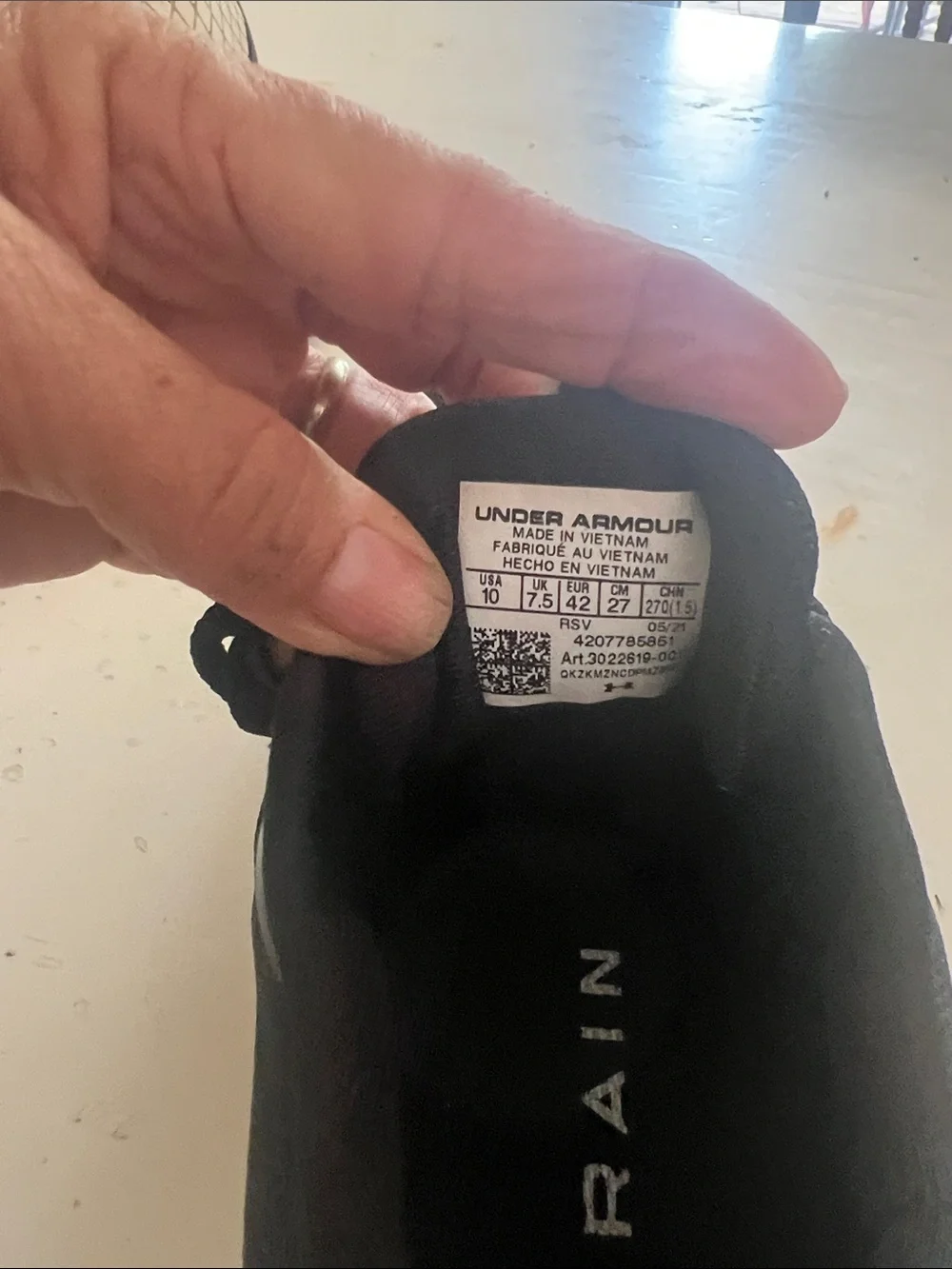 Under Armour Women’s Black and White Running Sneakers